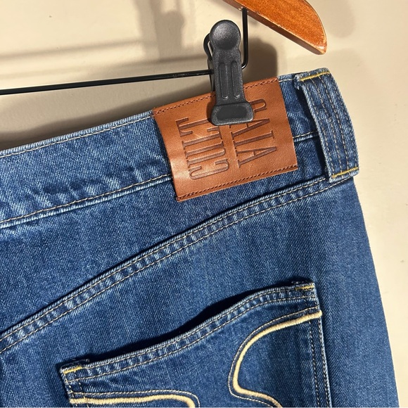 NWT Gap X Cult Gaia Asymmetrical Denim High Slit Maxi Skirt Size 33/16 - Picture 8 of 13